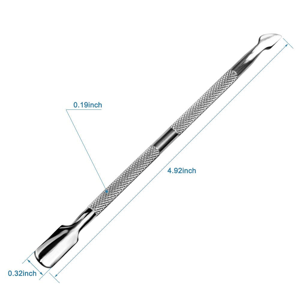 Professional Cuticle Pusher and Cutter, Cuticle Trimmer & Cuticle Remover, 2-Piece Manicure Tools Set for Fingernail and Toenail