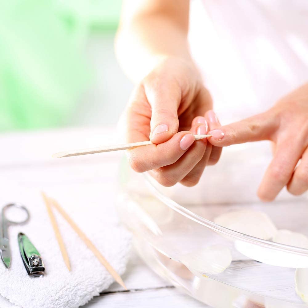 AMOSTBY Orange Sticks For Nails - 300PCS Wooden Cuticle Pusher Stick Cuticle Pusher,4.5 inch Nails Remover Tools for Manicure Pedicure