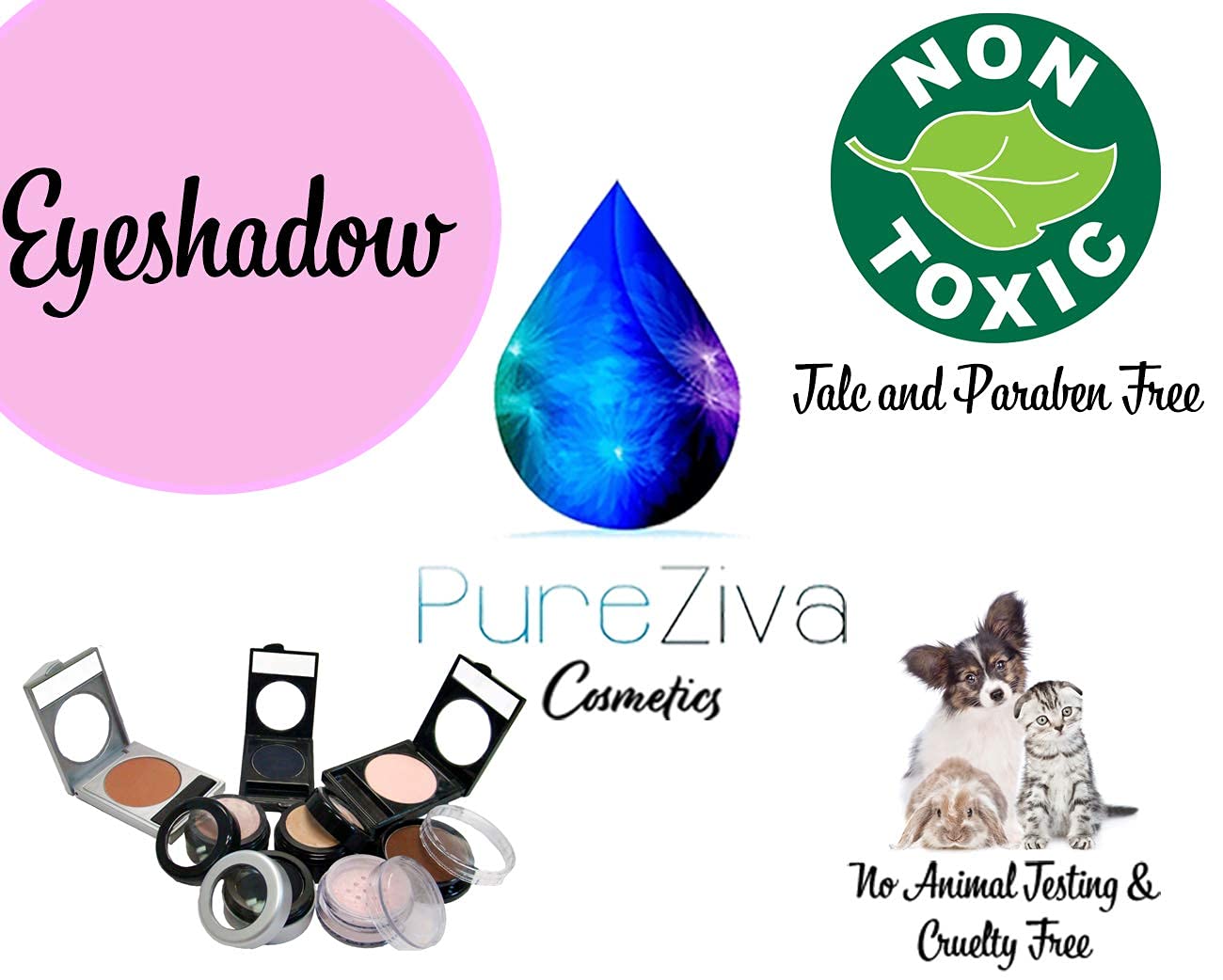 Matte Cerulean Cobalt Deep Royal Navy Blue Pressed Powder Single Vegan Eyeshadow; Talc, Paraben & Cruelty Free