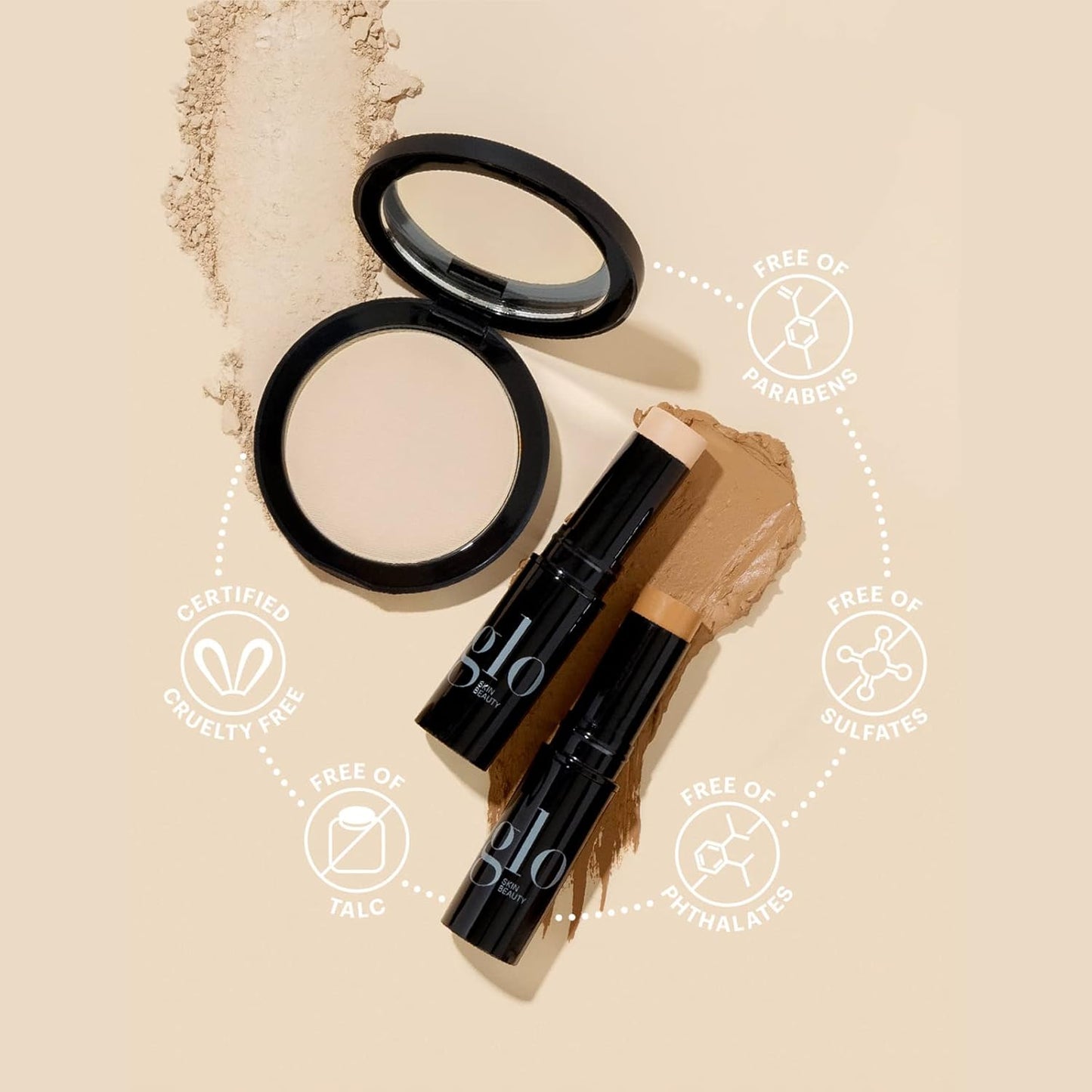 Glo Skin Beauty Luminous Liquid Mineral Foundation Makeup with SPF 18 (Brûlée) - Improves Uneven Skin Tone, Smooths & Corrects Imperfections, Sheer to Medium Coverage, Dewy Finish