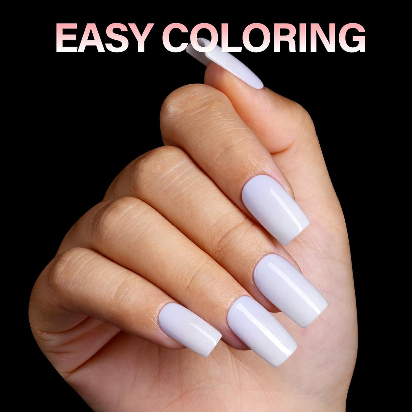 AILLSA Medium Square Fake Nail Tips 240Pcs Square Press on Nails Pre-Shaped Gelly Nail Tips, Half Matte Full Cover Clear Acrylic Gel Kit for Nail Extension Salon DIY at Home 8 Sizes False Tips