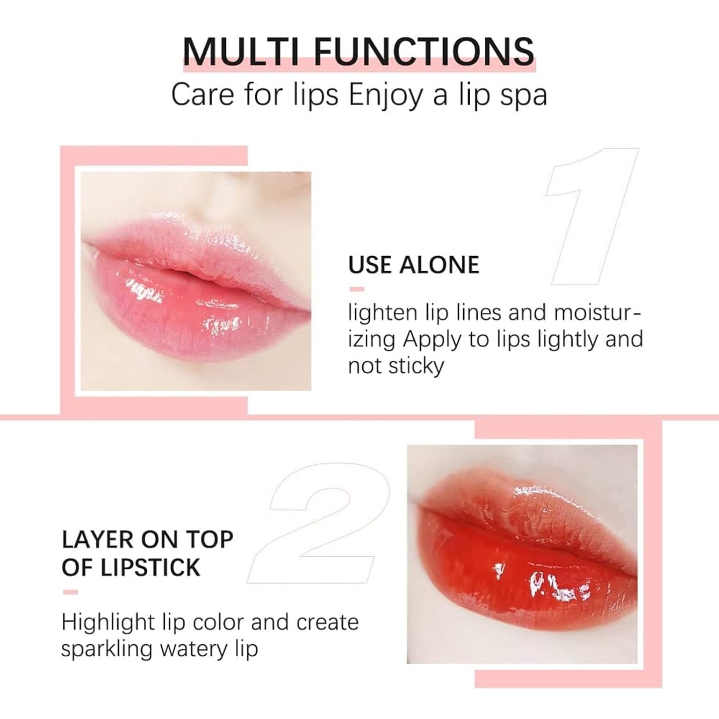 Hydrating Lip Glow Oil, Lip Oil Gloss Transparent Toot Tinted Nourishing Long Lasting Repairing Lightening Lip Lines (GREEN APPLE) 0.2 OZ