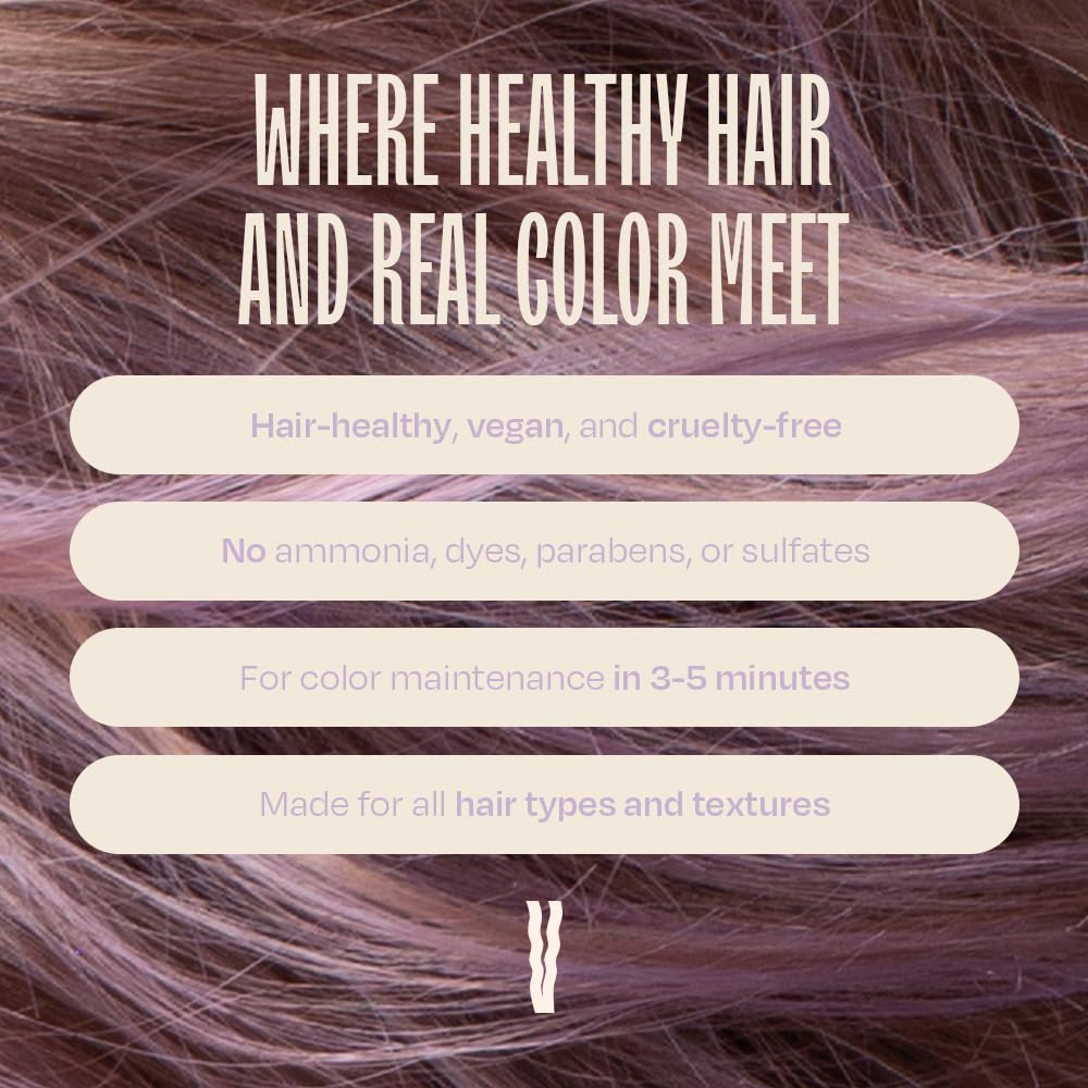 Overtone Daily Color Depositing Conditioner: 8oz Temporary Coloring Conditioner w/Shea Butter & Coconut Oil, Refresh Color & Prevent Fading, Vegan & Cruelty-Free, Pastel Purple is Lilac Lotus