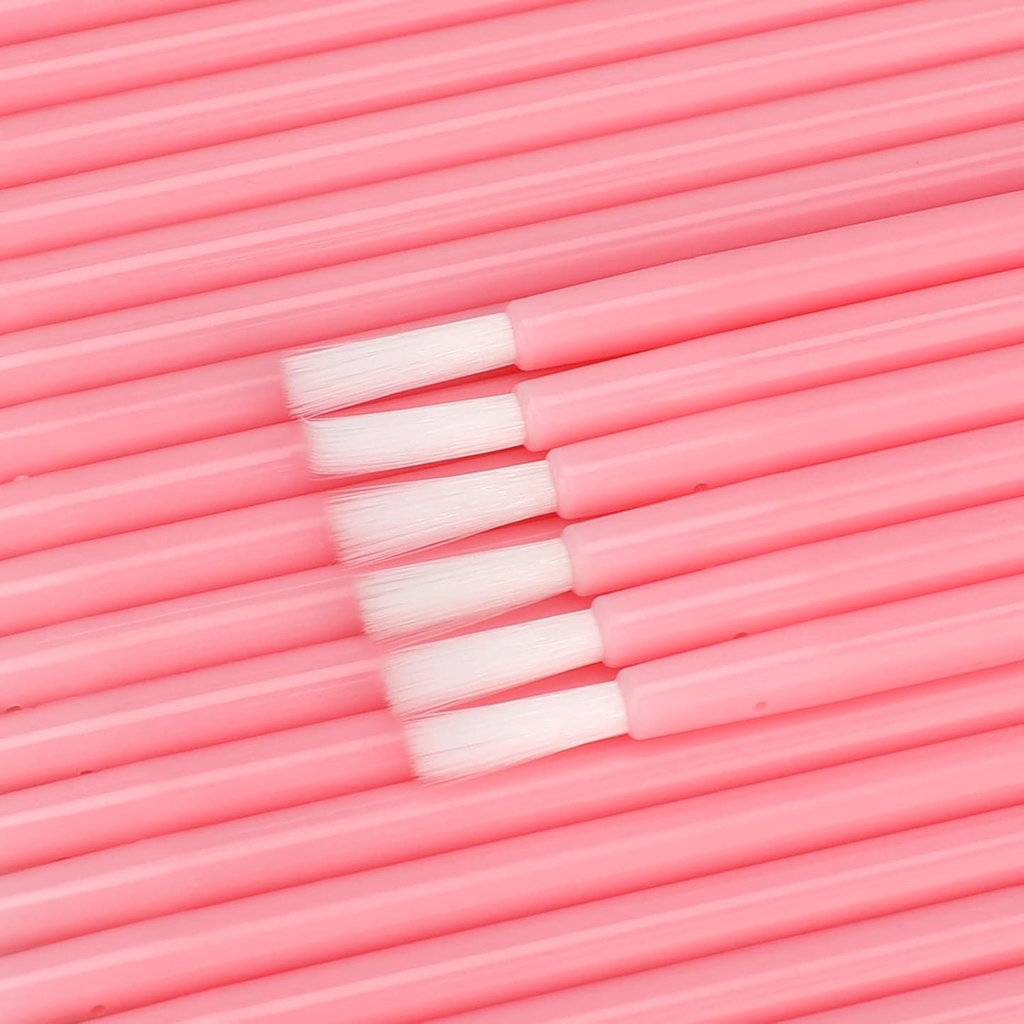 G2PLUS 100Pcs Lip Brush, Pink Lip Gloss Wands, Nylon Lipstick Gloss Applicator, Disposable Nail Brushes for Makeup, PYO Cookie Paint, Nail Art, Painting, Detail Brush