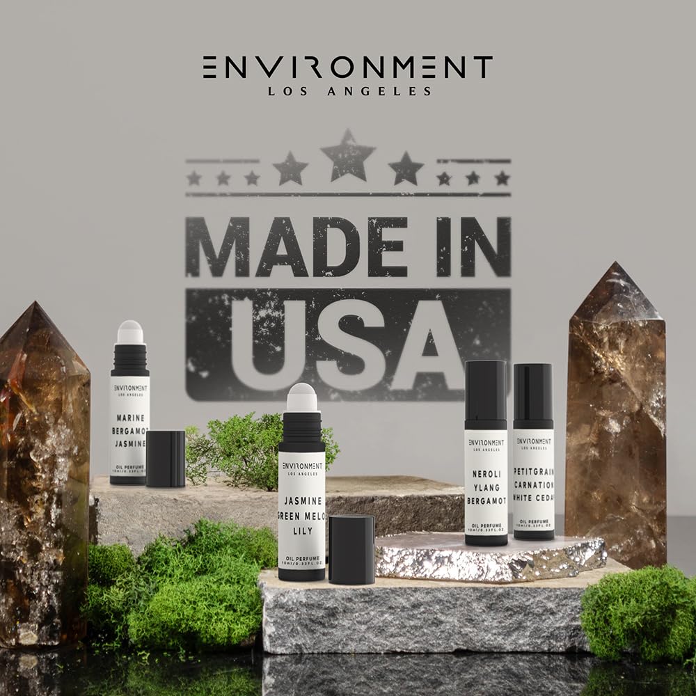 ENVIRONMENT Inspired by 5-Star Hotels WN 10ml Roll-on Perfume (Jasmine | Green Melon | Lily) Body Oil Fragrance, Roll On Oil, Body Fragrance for Women & Men, Luxury Scents, Vegan & Cruelty-Free