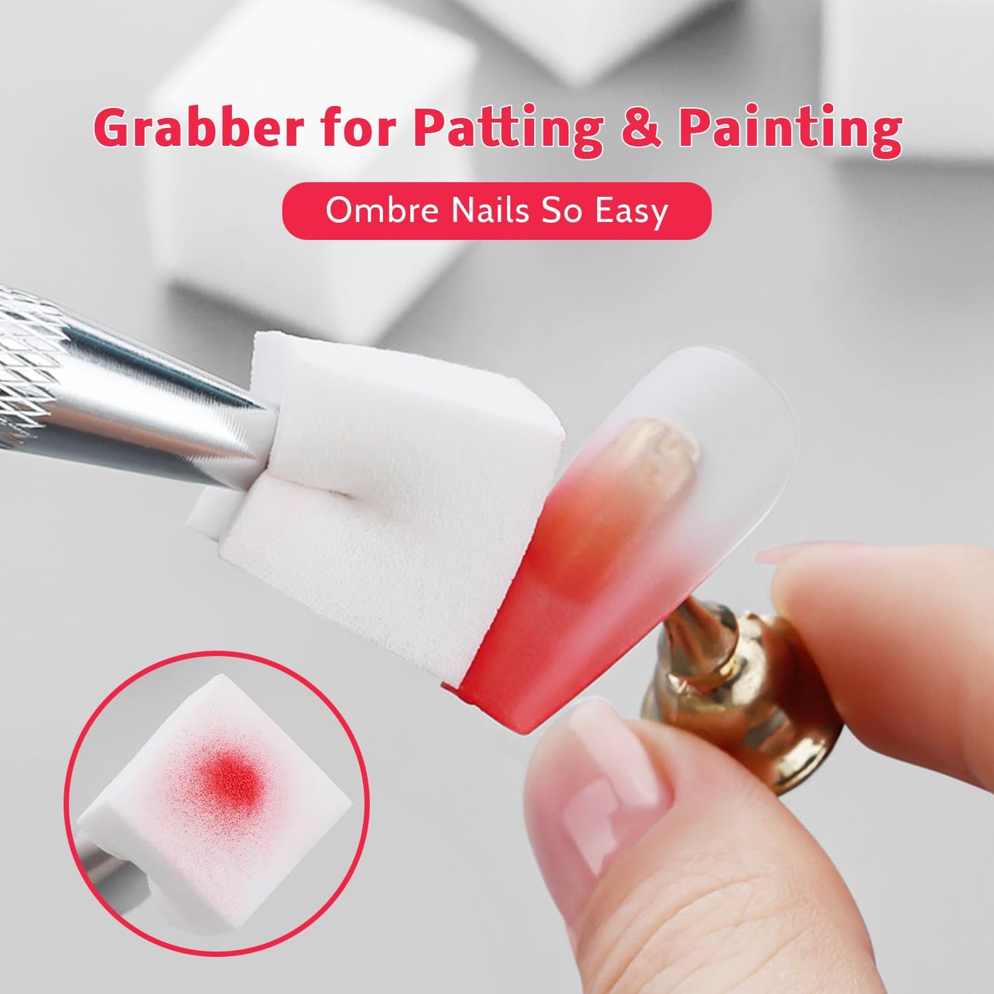 Sponge Pat Paint Nail Gel, Ombre Nails Gradient Gel Nail Blush Blooming Aura Nails Drawing Stripper Floral Painting DIY Nail Art, No Wipe, UV/LED Curing (12 Colors C)
