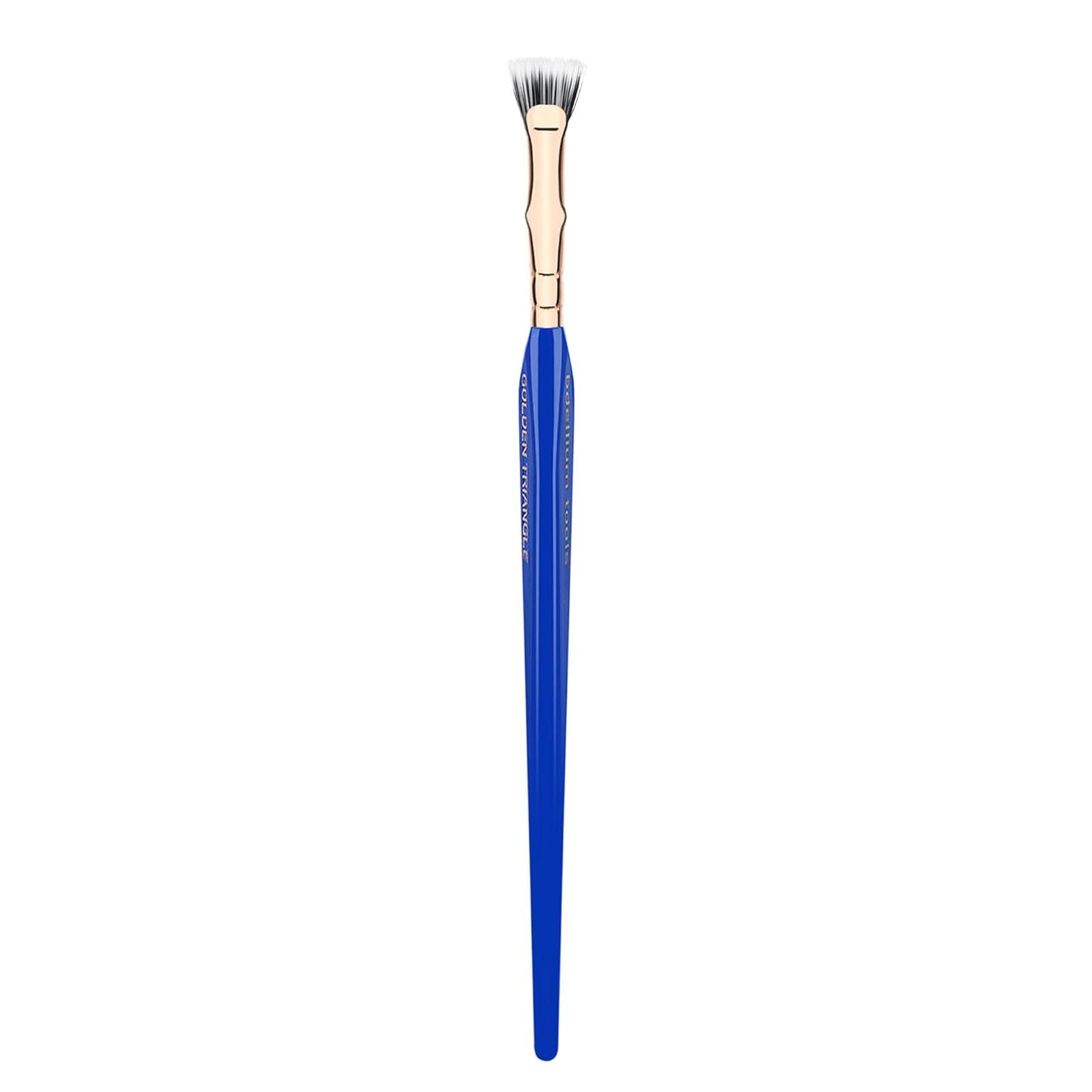 Bdellium Tools Professional Makeup Brush - Golden Triangle 730 Bent Mascara Fan - With All Vegan and Soft Synthetic Fibers, For Applying Mascara (Blue, 1pc)