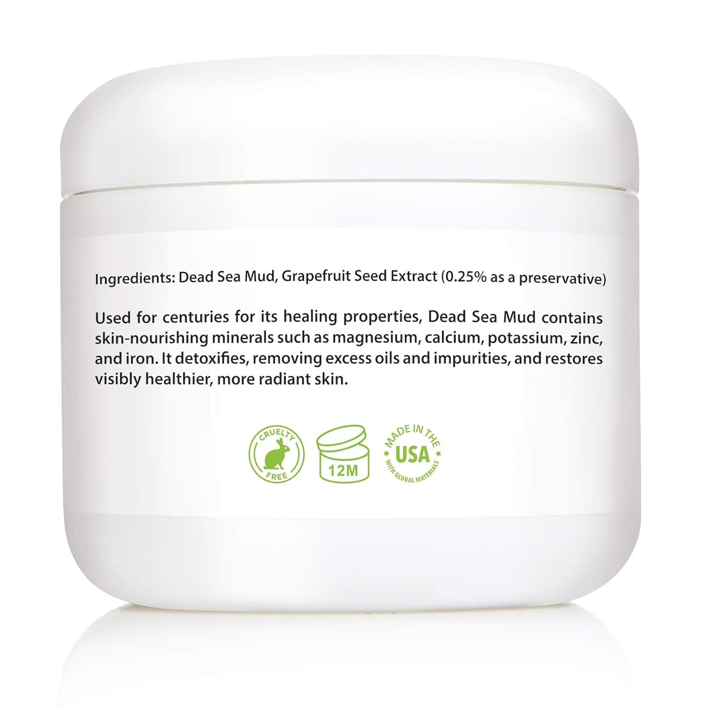 Amara Beauty Dead Sea Mud Mask for Face & Body - Pure Mud with No Fillers Detoxifies & Restores Healthy Skin - 8 oz.