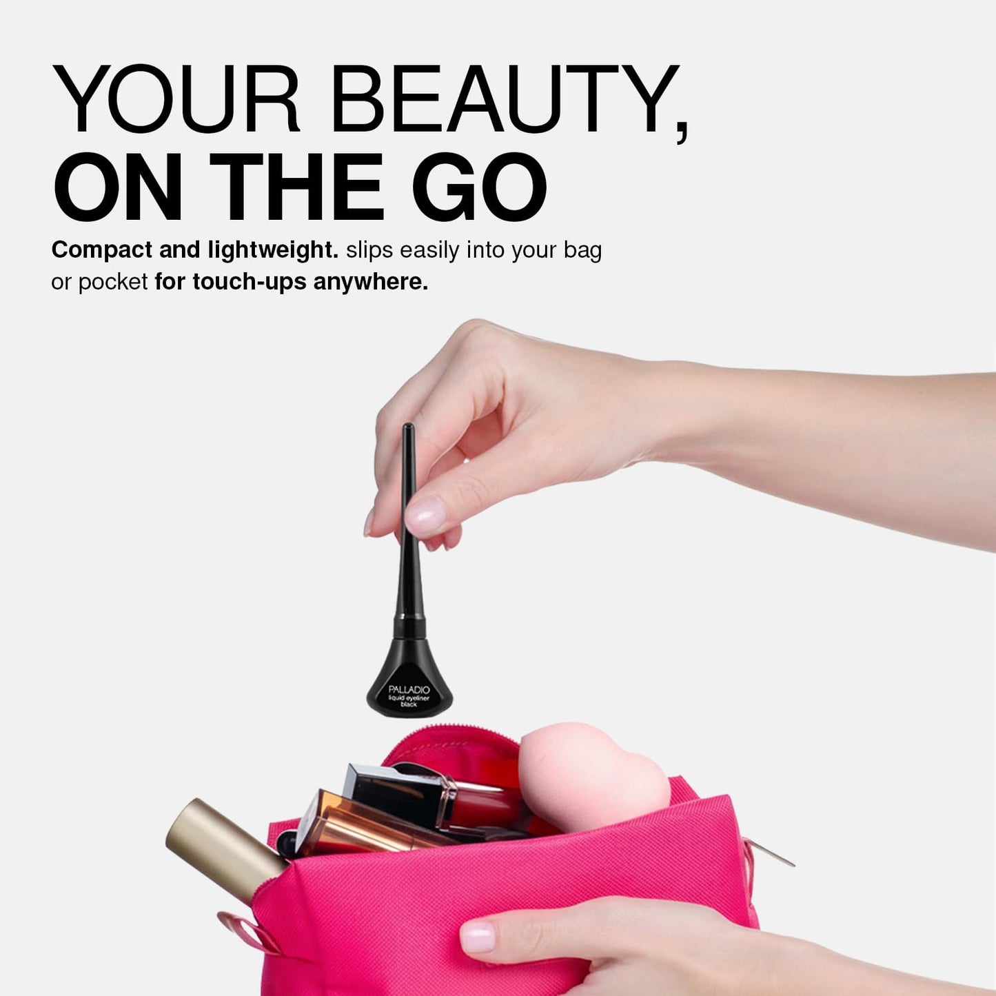 Palladio Liquid Eyeliner, Highly Pigmented and Waterproof Eyeliner, For Intense Eye Definition, Smear-proof Eyeliner Liquid, Includes Easy Grip Wand and Felt Tip Eyeliner Applicator, Black Brown