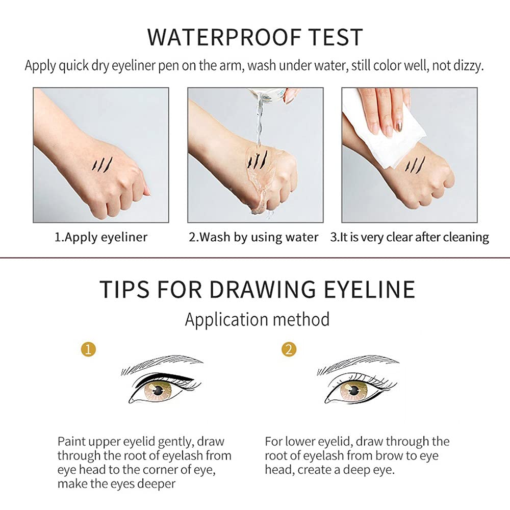 Kaely 6Pcs Glitter Gel Eyeliner Pencil Set for Women, Color Eye Liner Waterproof Smudge Proof with Sharpener, High Pigmented Eye Makeup Liners, lapiz de ojos delineador de ojos contra el agua, 03