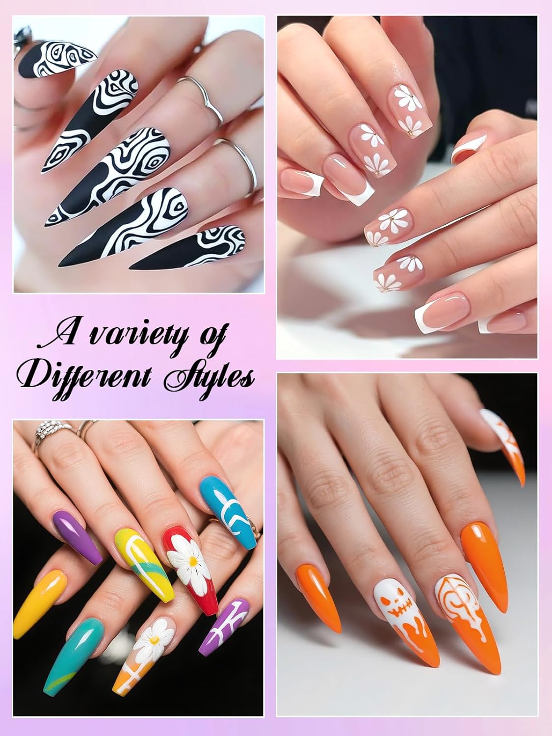 1 PCS White Nail Art Polish Pens, Kalolary 0.5mm Nail Art Markers Nail Point Graffiti Dotting Pen Drawing Painting Liner Brush for DIY Nail Art Beauty Adorn Manicure Tools