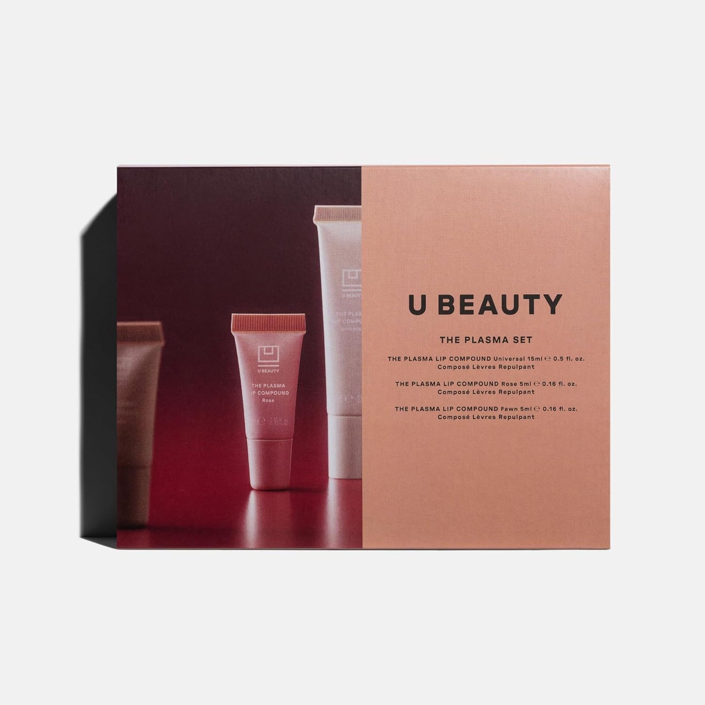 U Beauty The PLASMA Tinted Lip Compound - Anti-Aging & Anti-Wrinkle Lip Gloss, Hyaluronic Acid, Shea Butter & Peptides for Hydration & Plumping,Set - 15 mL