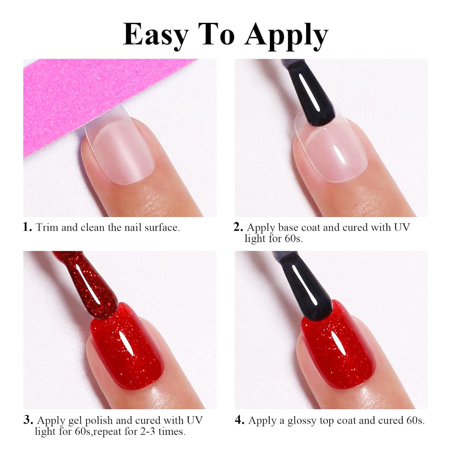 Imtiti Glitter Gel Polish,Starlight Rose Red Sparkle Gel Nail Polish Nail Art Starter Manicure(0.34 Fl Oz-1928)