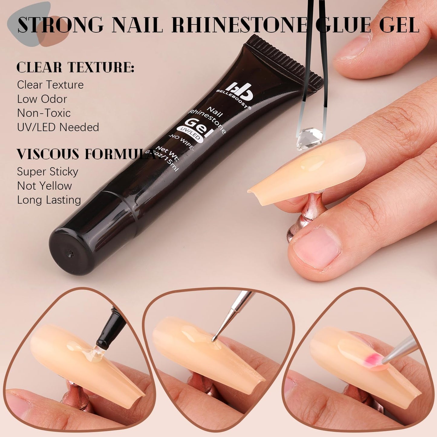 1680Pcs Silver Clear Nail Rhinestones 180Pcs Multi Shapes Glass Flatback Nail Gems + 1500Pcs 1.5-4mm Round Crystal with Rhinestones Glue Gel, Manicure Nail Charms Diamond Gemstones for Nail Art