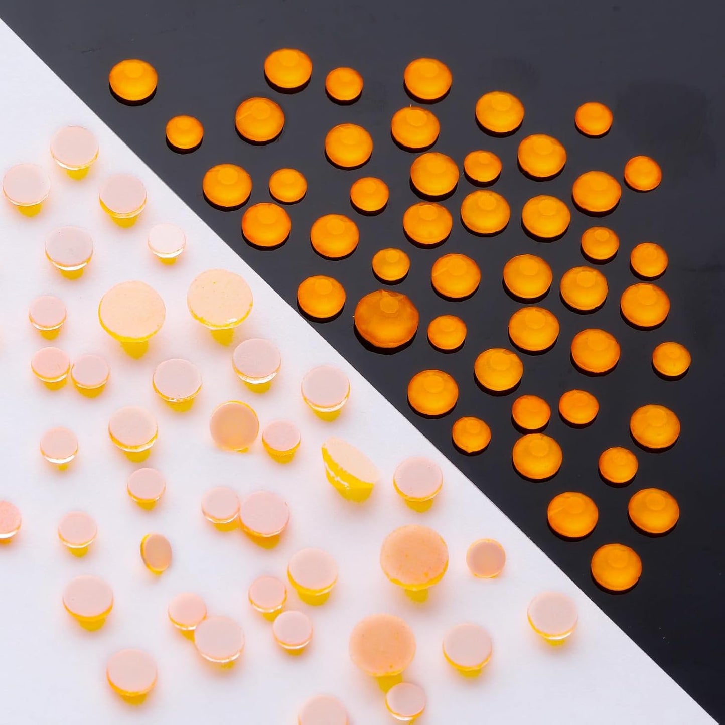 Neon Orange Flatback Rhinestones, Glass Rhinestones for Nail Art and Craft, Glue Fix, Loose Crystal Gemstones(Neon Orange, SS8, 1440pcs, 2.3-2.5mm)