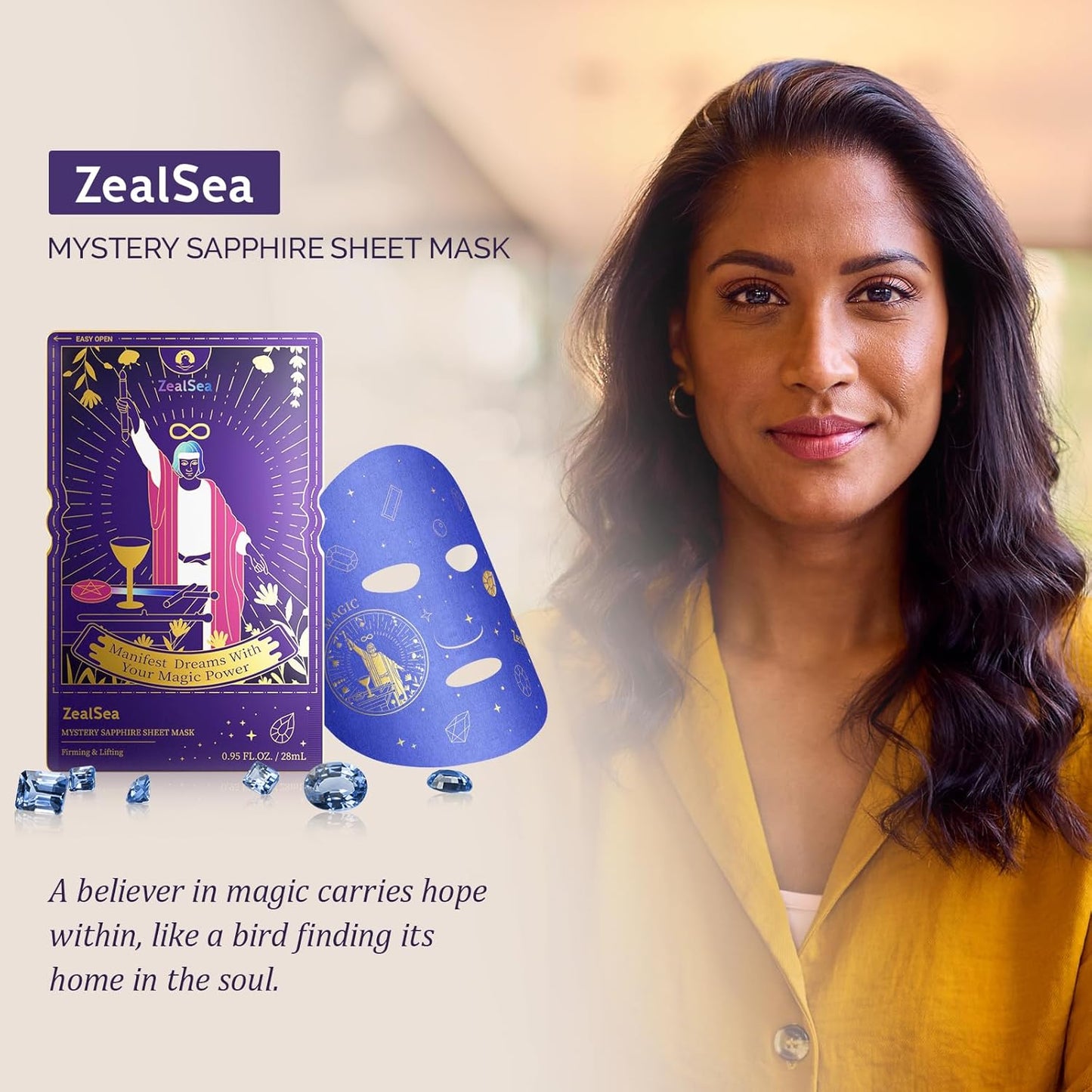 Zealsea Face Masks Skincare, Collagen Face Mask for Anti Aging, Hydrating Face Masks, Astaxanthin Q10 Face Mask for Antioxidant, Magic All-in-one Sheet Mask, Self Care Gift for at Home Spa Party 6pack