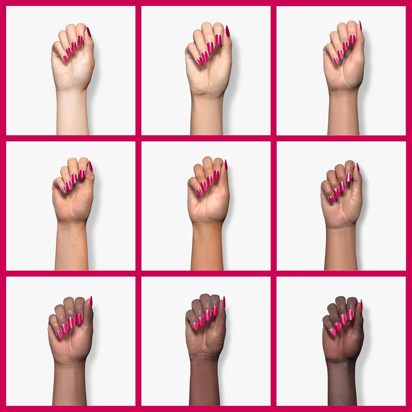 FZANEST Rose Red Gel Nail Polish - 15ml, UV LED Gel Polish in Purple Red & Natural Shades for Fall Winter