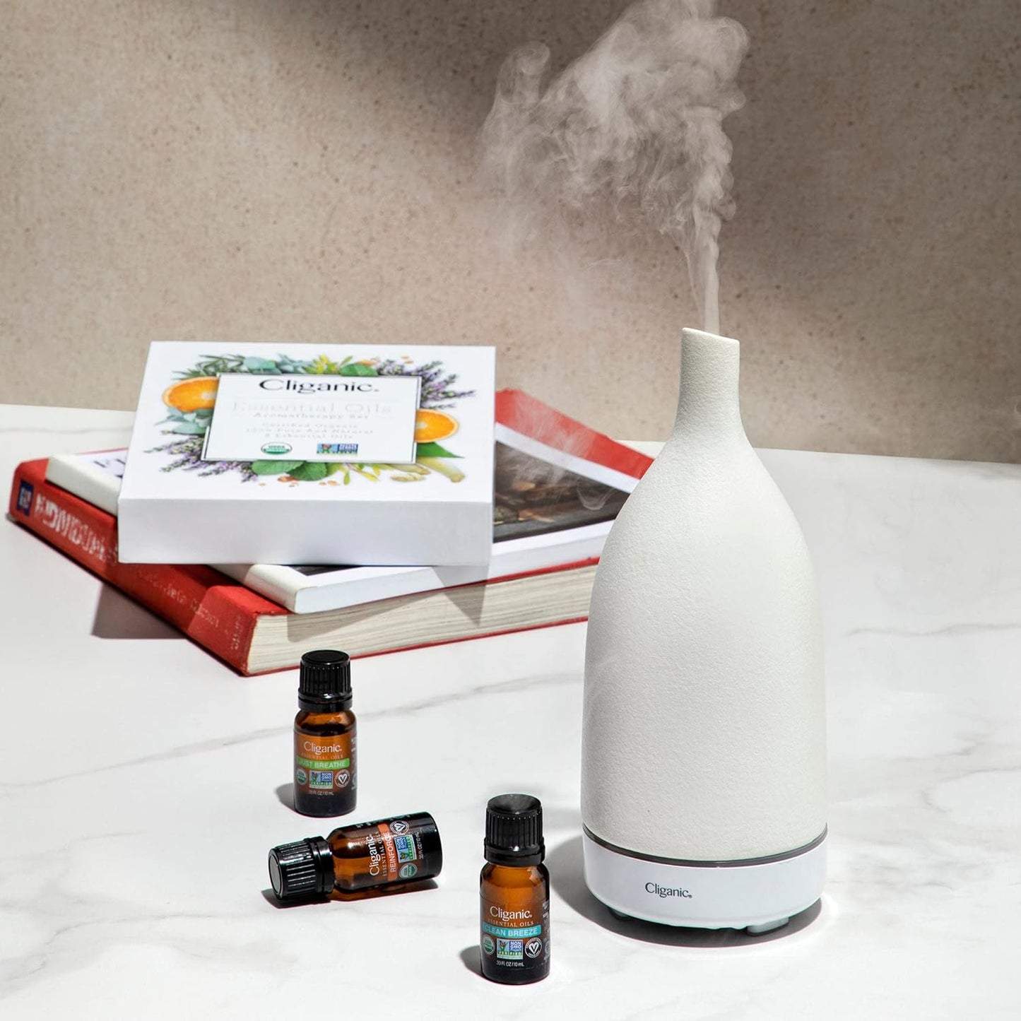 Cliganic Power Up Essential Oil Blend - Natural Aromatherapy Oil for Diffuser Steam Distilled | Non-GMO Verified