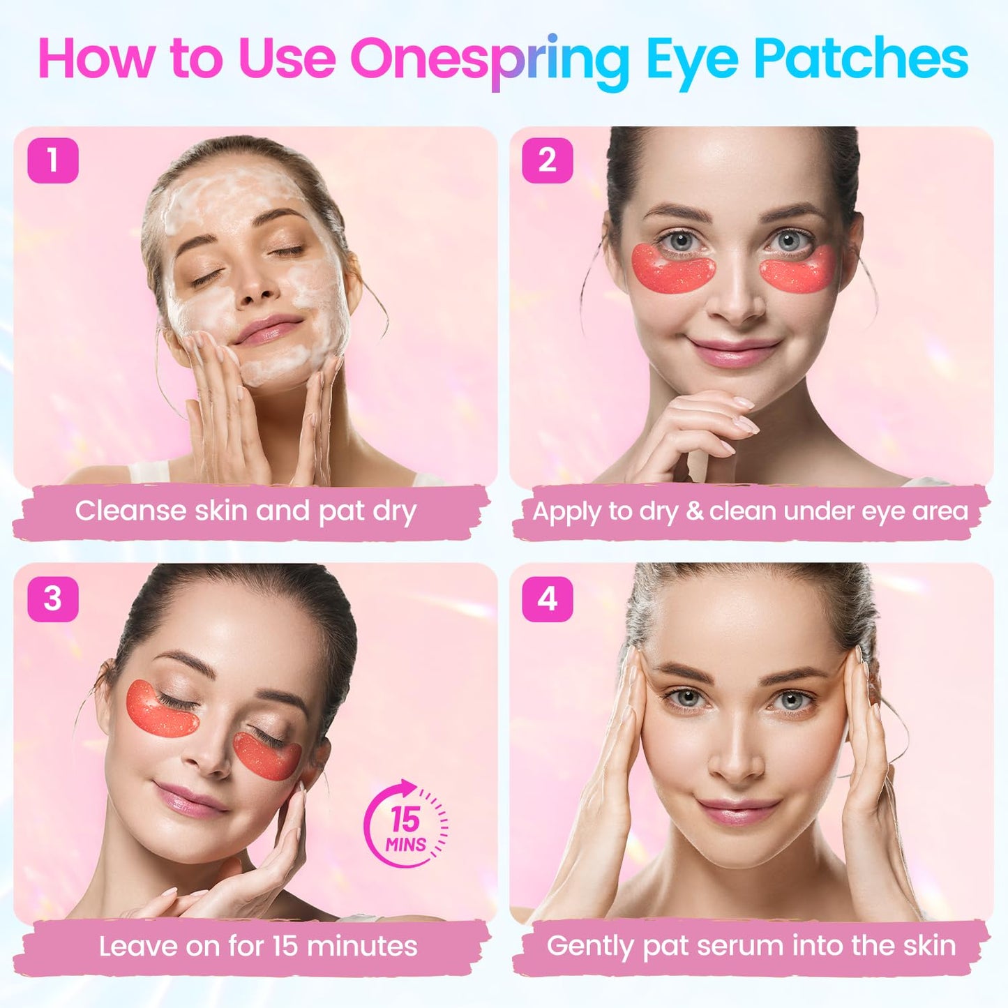 Eye Masks (48 Pairs) - Face Masks Skincare, Undereye Patches for Puffy Eyes, Dark Circles, Wrinkles, Collagen Eye Gels for Bridesmaid - Gifts for Women, Bachelorette Party Favors