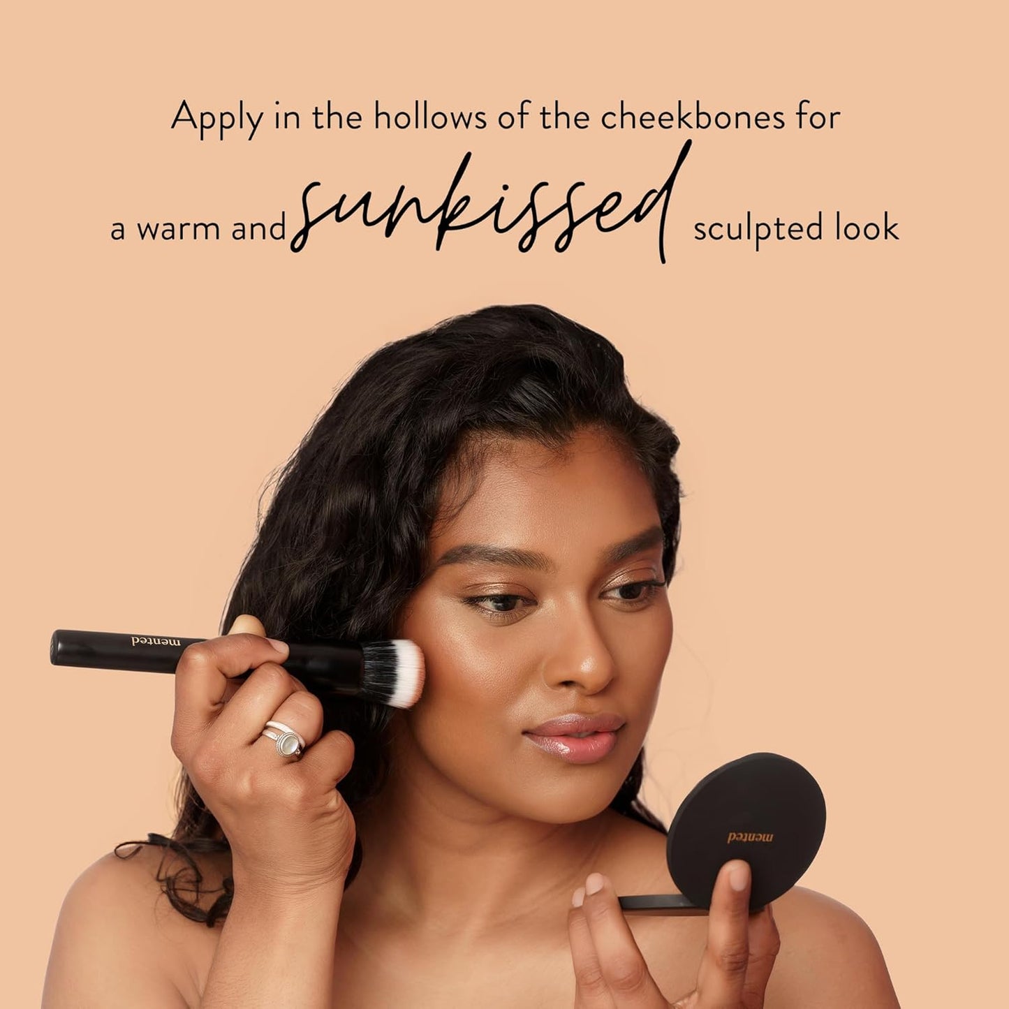 Mented Cosmetics Made in Italy, Cruelty Free Makeup, Vegan, Paraben Free, Shimmer Bronzer, Highlighter Bronzing Powder Palette for Face with Vitamin E + A, 0.35oz/10g, Vacay