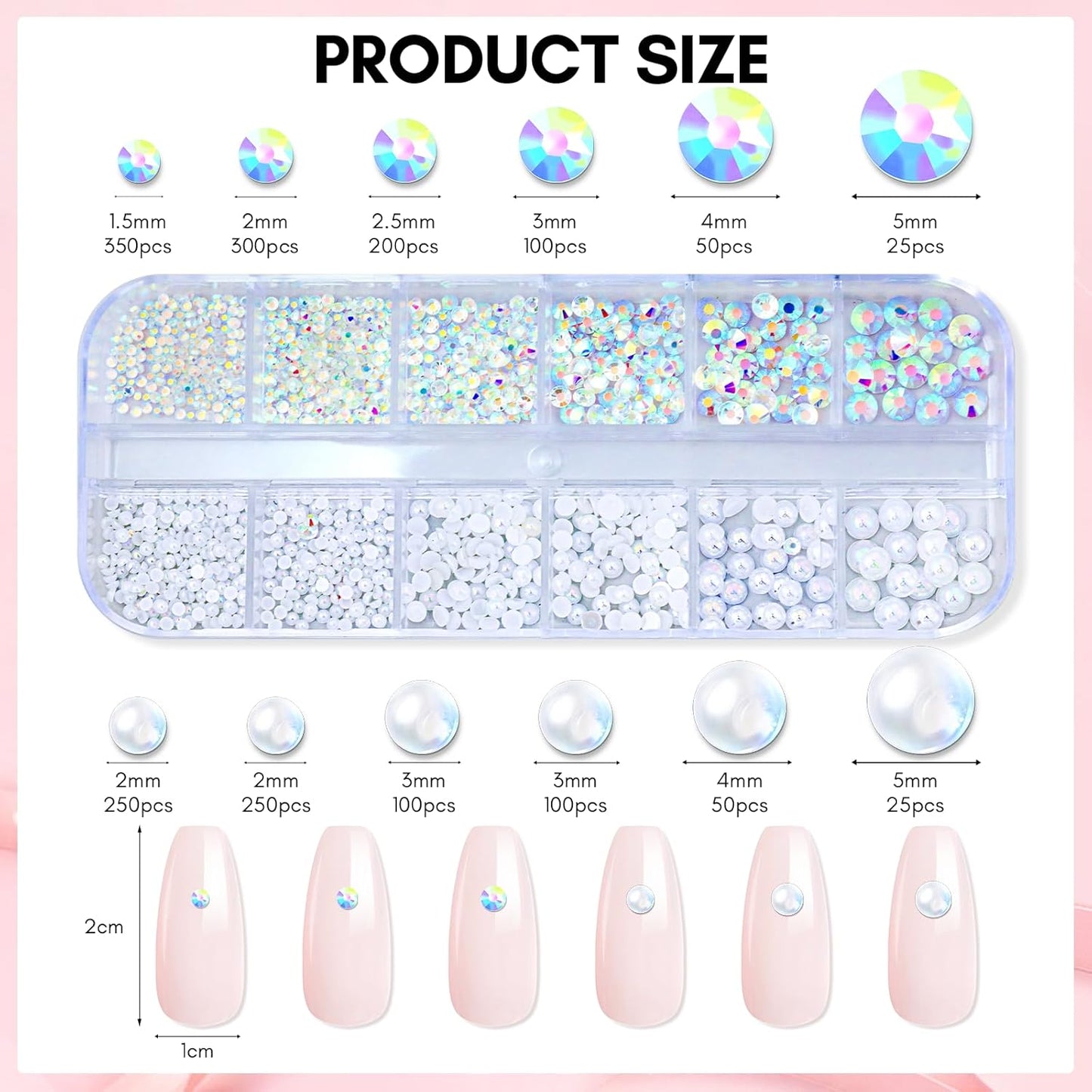 Makartt AB Rhinestones Gel Nail Glue for Gems, 8ML with Half-Round Pearl & Rhinestone Picker Tweezers, Strong Adhesive for Nail Gems, Diamond Art & Nail Charms Decoration