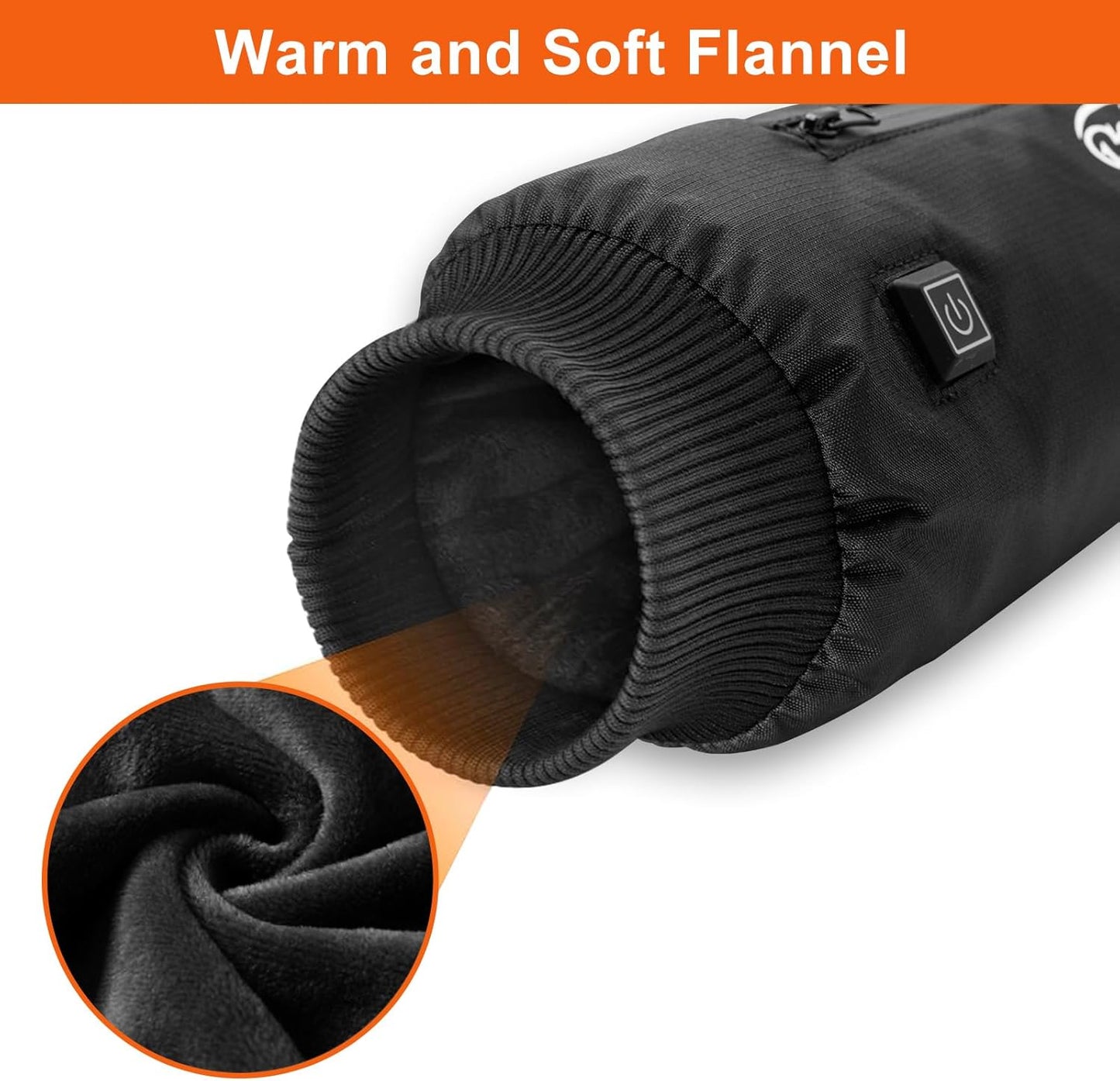 Heated Hand Warmer Pouch with 10000mAh Power Bank,Electric Hand Warmer Rechargeable with 3 Levels Heating and Adjustable Belt, Ideal for Football, Camping,Hunting, Portable and Waterproof Hand Muff