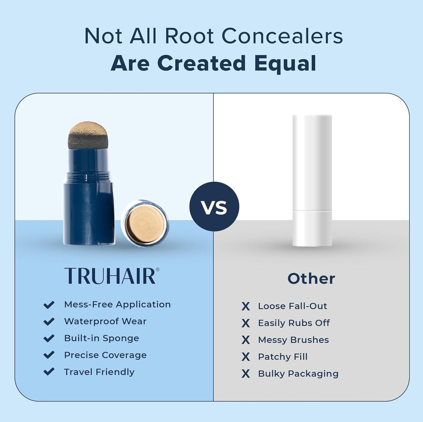 TRUHAIR Jumbo Color & Conceal Waterproof Root Touch Up Hair Color Concealer - Hair Cover up for Gray Coverage and Hairline Filling - 11 Hair Colors Available (Blonde)