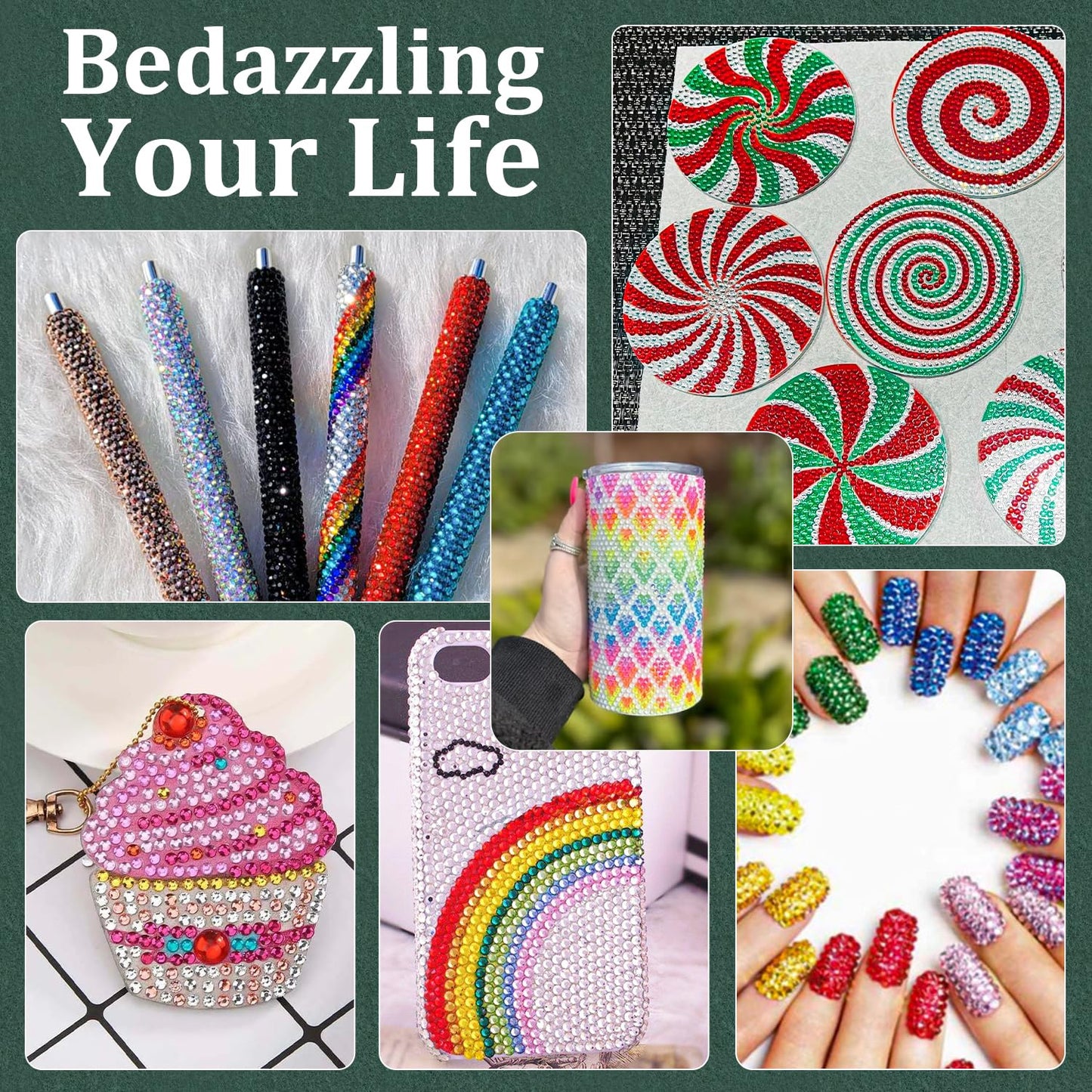 Resin Rhinestones for Crafting with B7000 Jewelry Glue, 2 Boxes Red Flatback Crystals with 3Pcs 10ml Glue for Bedazzling Crafts DIY Nail Art Makeup,Non Hotfix Gems for Clothing Shoes