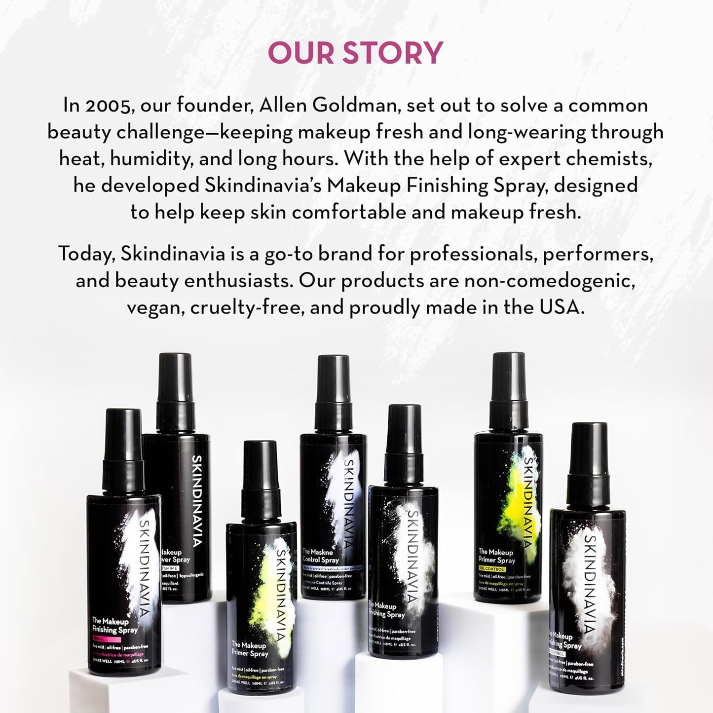 SKINDINAVIA The Makeup Finishing Spray, Bridal Makeup Setting Spray, All-Day Wear, Long-Lasting Up to 16+ Hours, Heat-Resistant & Waterproof, Wedding Day, Bridal Shower Gift, 2.0 Oz