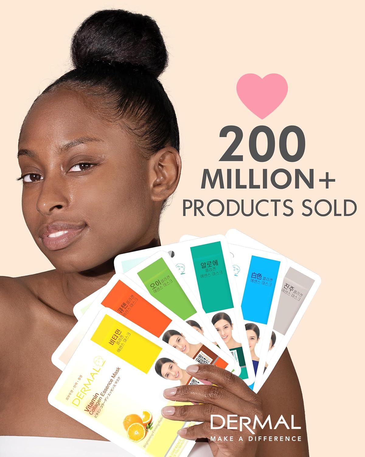 DERMAL Wine Collagen Essence Facial Mask Sheet 23g Pack of 10 - Moisturizing & Firming for Tired Skin, Relieves Skin Stress, Daily Skin Treatment Solution Sheet Mask