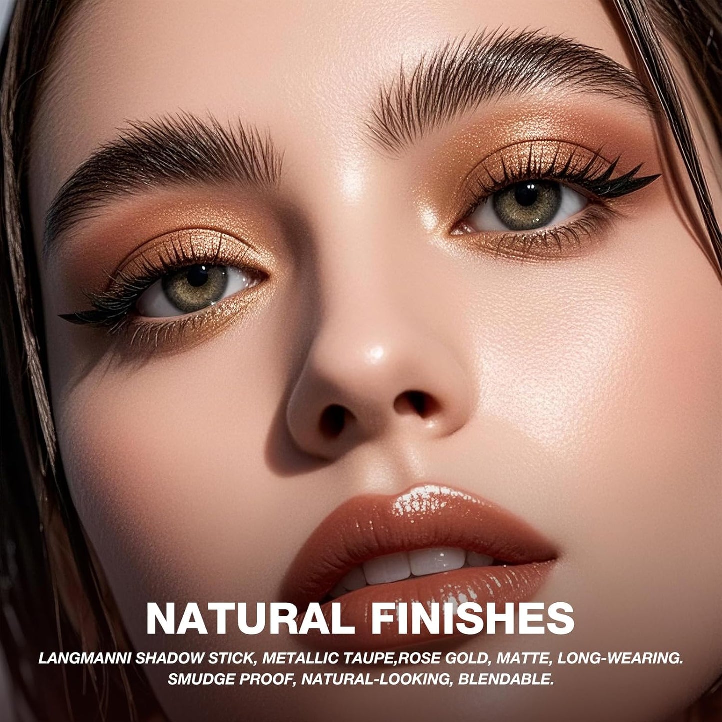 LANGMANNI 8Colors Dual-Ended Eyeshadow Stick Set – Silky Smooth, Waterproof & Transfer-Proof, Built-in Blender Brush, All-Day Matte & Shimmer Wear Eye Makeup(#A)