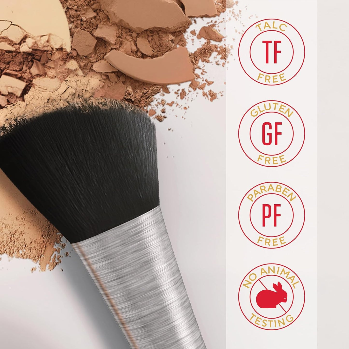 Mirabella Invincible Foundation - Buildable Mineral Makeup, Blurring Setting Powder for All Skin Types - HD Matte Finish - Ivory I4