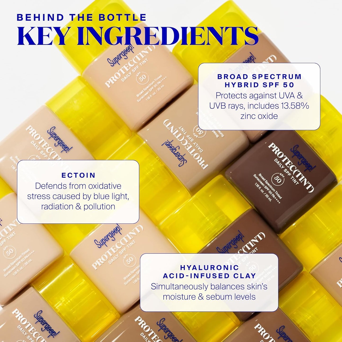 Supergoop! Protec(tint) Daily Skin Tint SPF 50 - 42C - Light, Buildable Coverage for Immediately Smooth, Even-Looking Skin - Natural Finish