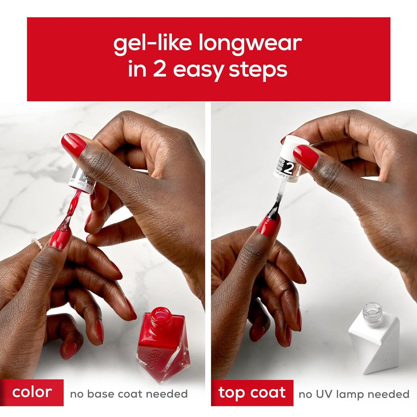 essie gel couture, Long-Lasting Nail Polish, Vegan, Be Dazzled, Blue, Statement Peace, 0.46 fl oz