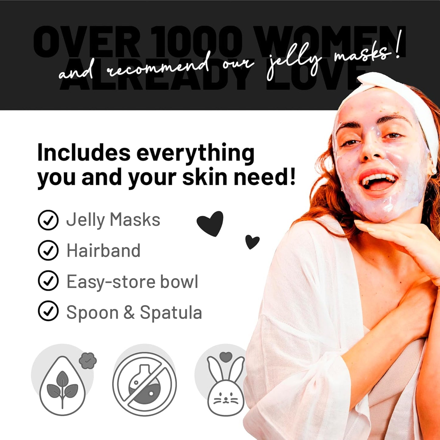 Jelly Mask Jar Black Gold Salicylic AC BHA Peel-Off Face Care Rubber Mask | 23 fl oz Skin Care Moisturizing Gel Mask Jar Spa Set