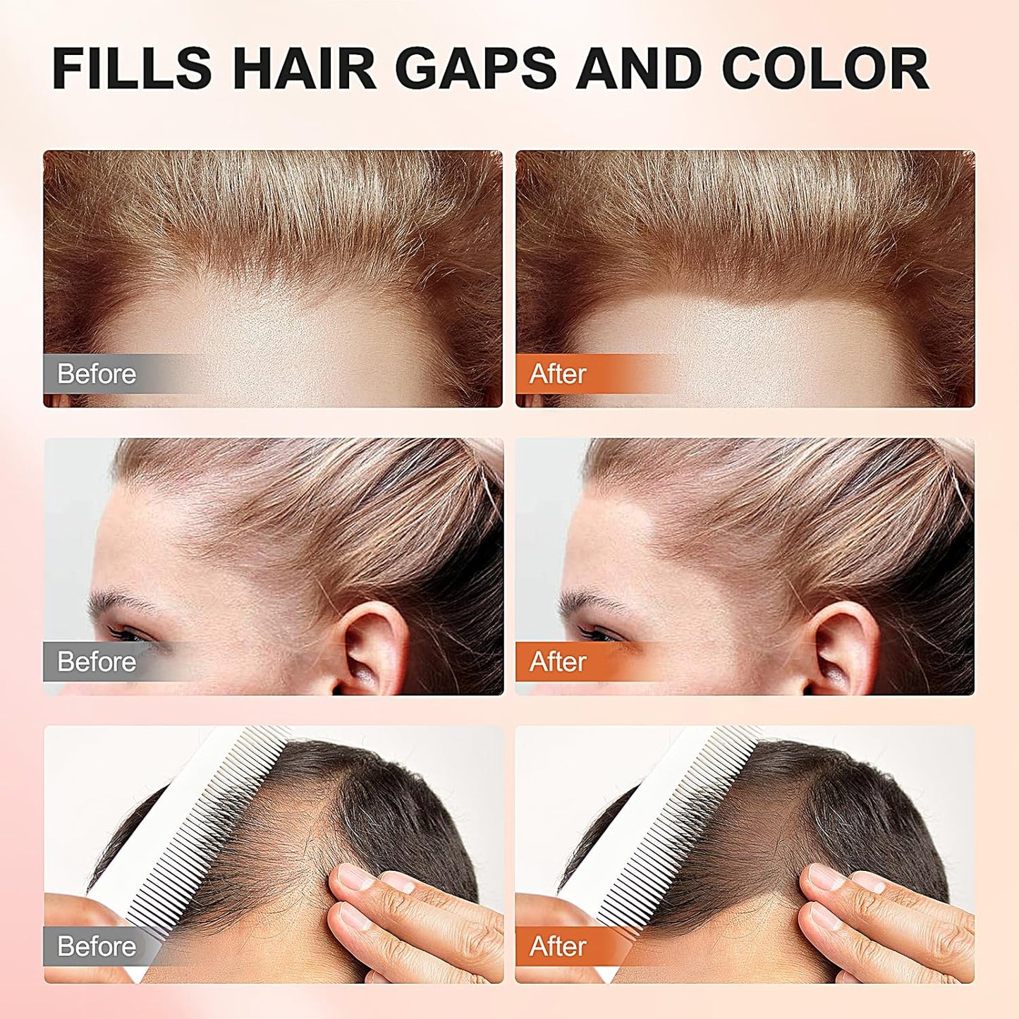 Root Touch Up Hair Color,Instantly Root Cover Up Hairline Shadow Powder,Thinning Hair for Women Eyebrows, Gray Hair Coverage Touch Up Hair Powder For Men Beard Line,Bald Spots (White)