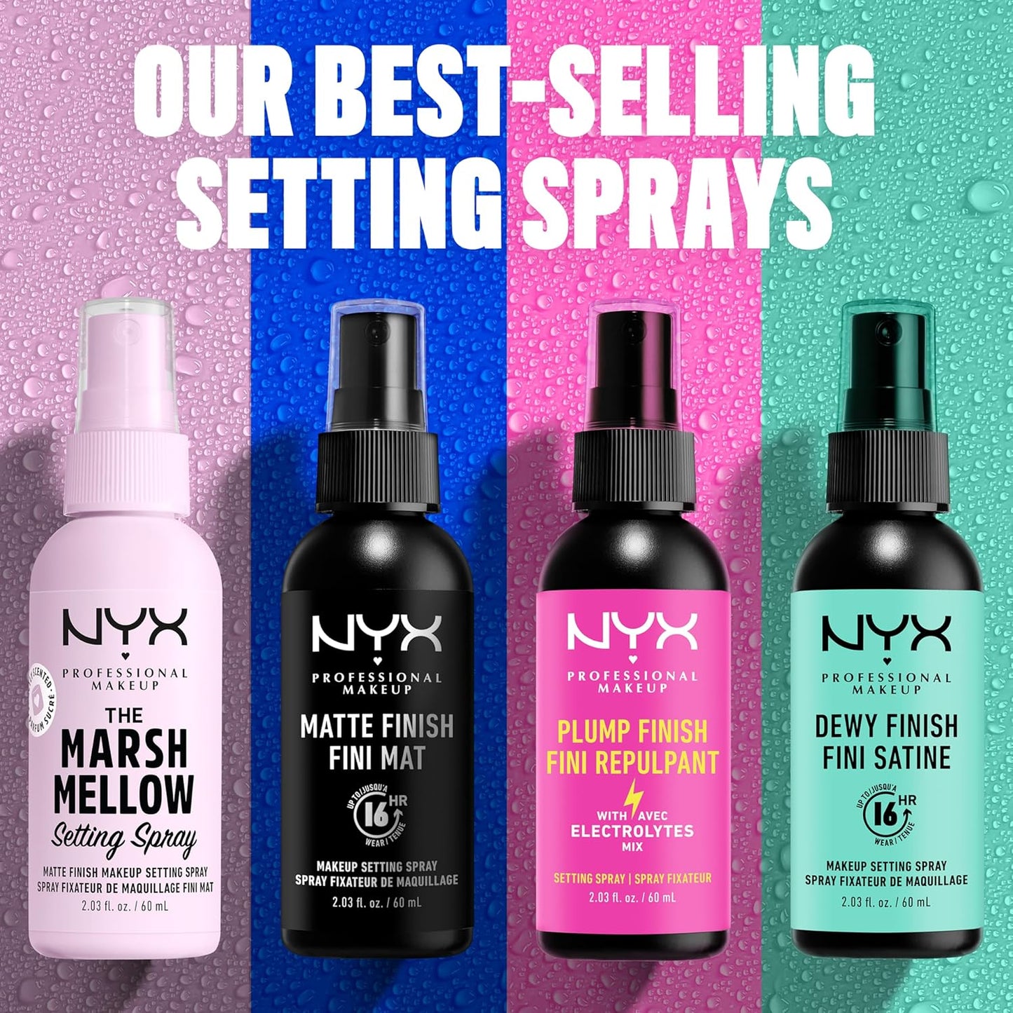 NYX PROFESSIONAL MAKEUP Marshmellow Makeup Setting Spray, Matte Setting Spray Mist for 16HR Make Up Wear - Long-Lasting, Vegan Formula