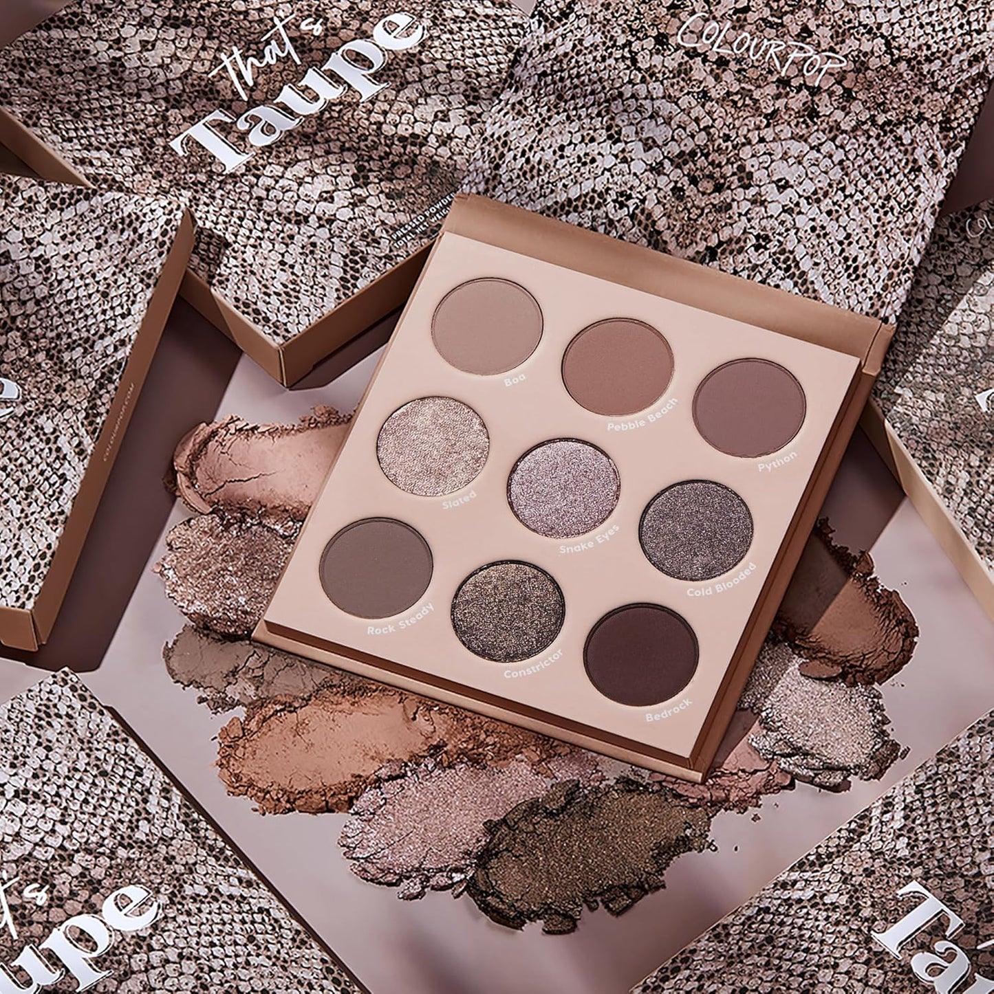 ColourPop That's Taupe Eyeshadow Palette - Cool-Toned Shadow Palette with Metallic and Matte Finishes - High-Pigment Eye Makeup with a Long-Wearing Formula (0.3 oz)