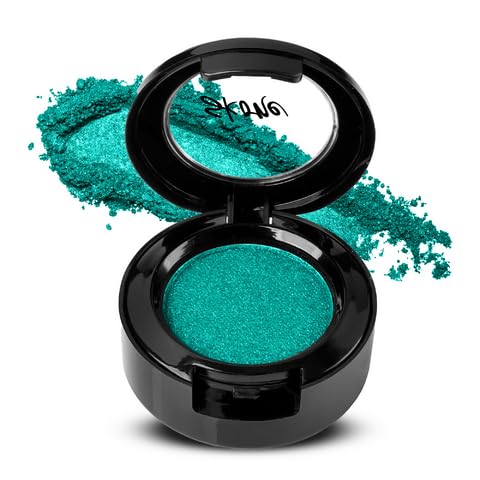 Skone Cosmetics Gems Eye Shadow, Highly Pigmented, Longwear Eye Makeup, Single Eyeshadow with Pro Shimmery Finish - Ultra-Blendable, Slightly Shimmer Shades - Green Eyeshadow - Romance