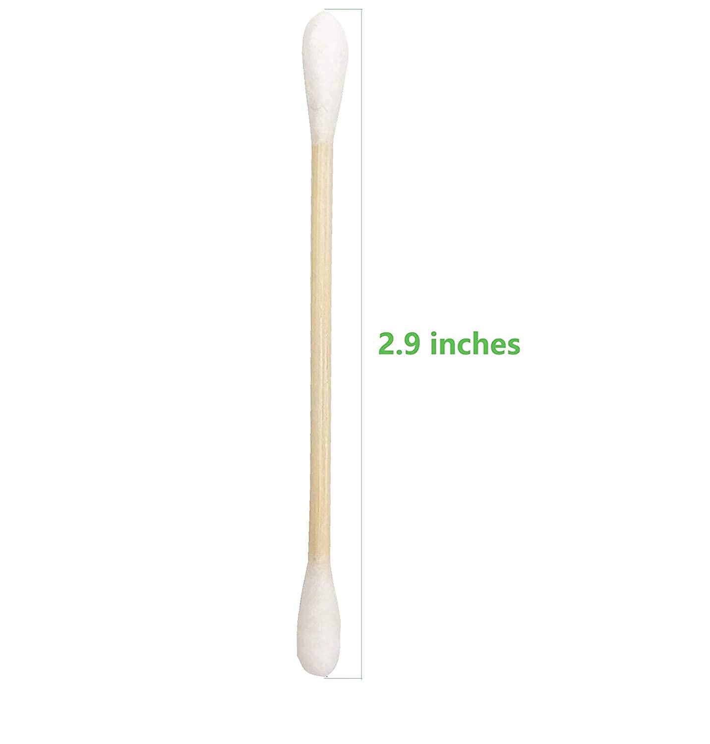 Cotton Swabs with Wooden Sticks/Biodegradable Cotton Buds 2000pcs