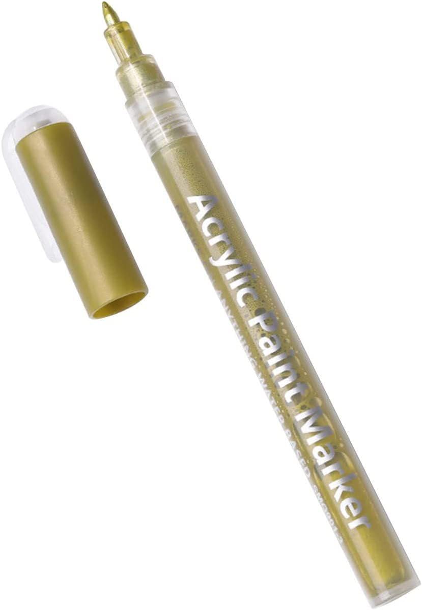 Nail Polish Pen, 1 PCS Nail Art Pen, Nail Pencil, DIY Drawing Painting Pen, for Nails DIY (Gold)