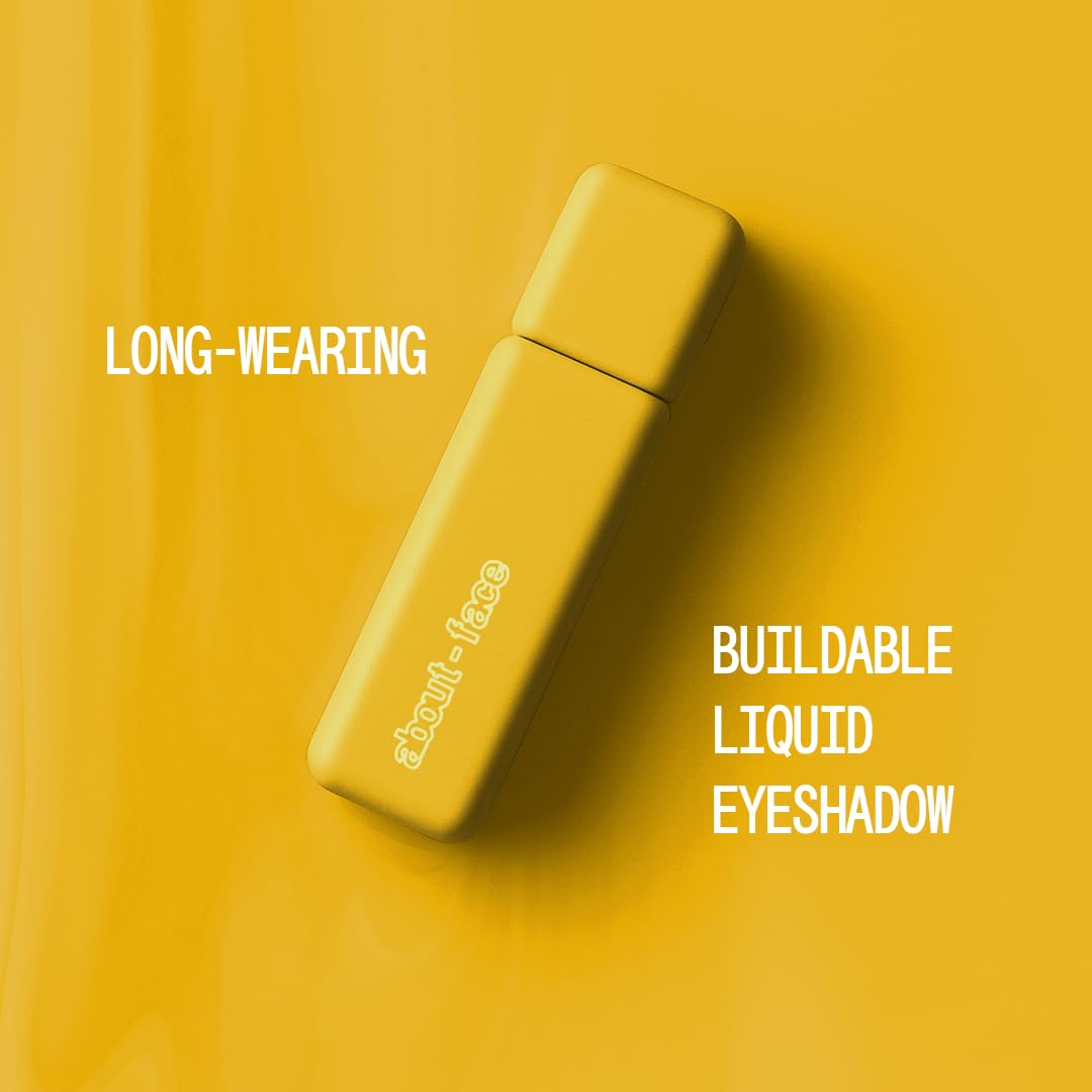 about-face Matte Fluid Eye Paint It's Blitz – High-Pigment Liquid Eyeshadow, Long-Lasting, No-Budge Matte Finish, Vegan & Cruelty-Free (Primary Yellow)