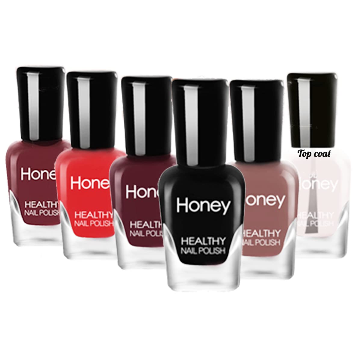 Non Toxic Nail Polish Set, Easy Peel Off and Fast Dry NailPolish Set for Pack, Eco Friendly & Organic Water Based Nail Polish for Women,Teens (6 Bottles)