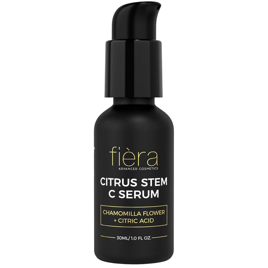 Fièra Vitamin C Serum with Hyaluronic Acid & Citrus Stem Cells - Anti-Aging Brightening, Firming, Hydrating Serum for Mature Skin, Reduces Dark Spots, Fine Lines & Boosts Radiance - 1 FL. OZ. / 30 ML