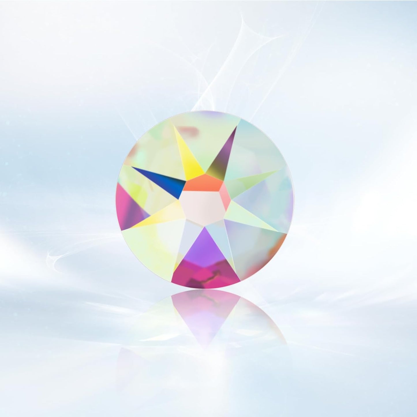 Novani Crystal AB Rhinestones 1440pcs Flat Back Round Rhinestone Style 2088 Sparkly Crystal Gemstones for Nail Art and Crafting SS16,3.8-4.0mm