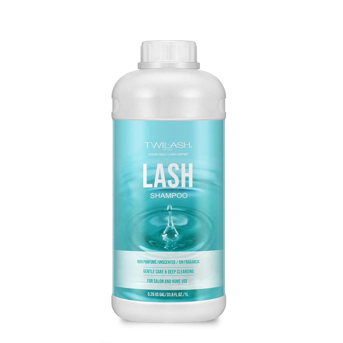 Lash Shampoo Bulk, Eyelash Cleanser for Extensions 1 Liter, Safe Makeup Remover, Non-irritating or Burning Formula Eyelid Foaming Cleanser for Professional Salon and Home Use (Unscented-1L)