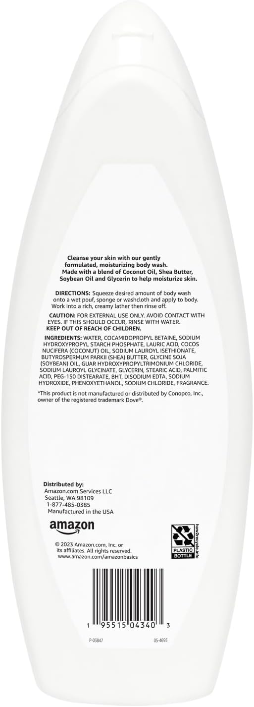Amazon Basics Body Wash for Moisturizing Skin, Fresh, 22 fl oz (Pack of 1)