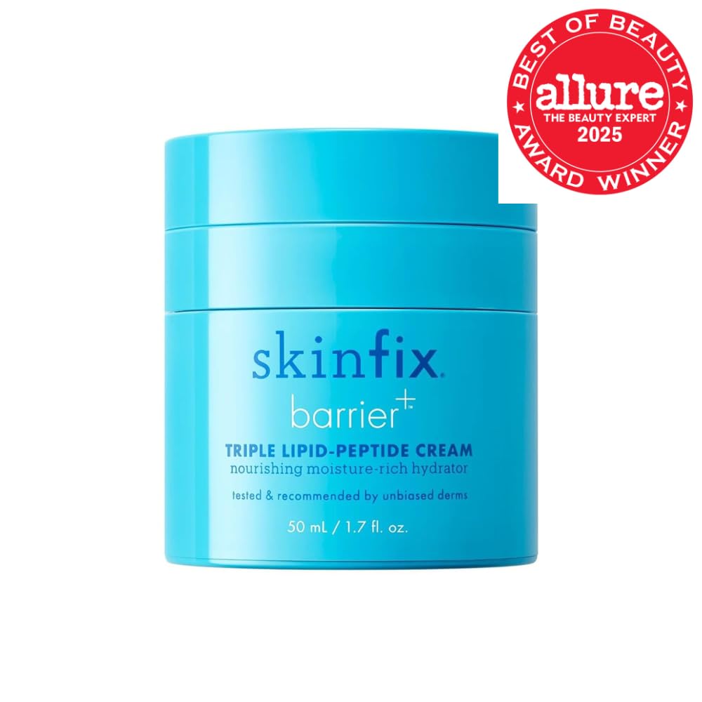 Skinfix Triple Lipid-Peptide Cream - 1.7 oz - Rich Face Moisturizer to Instantly Hydrate & Restore Dry, Sensitive Skin - Non-Comedogenic, Fragrance Free, Vegan, Cruelty Free