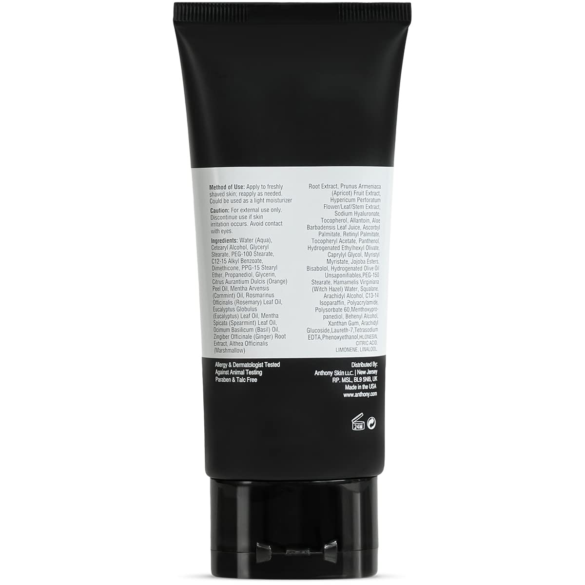 Anthony After Shave Balm for Men, Cooling & Hydrating Lotion with Vitamins A, C & E, Aloe Vera & Botanical Extracts, 3 fl oz, Aftershave Soothes, Moisturizes & Nourishes Skin, Reduces Razor Burn