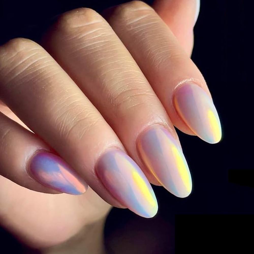 Pretty Diva Aurora Chrome Nail Powder - 0.3g Aurora Mermaid Unicorn Iridescent Chrome Powder for Nails